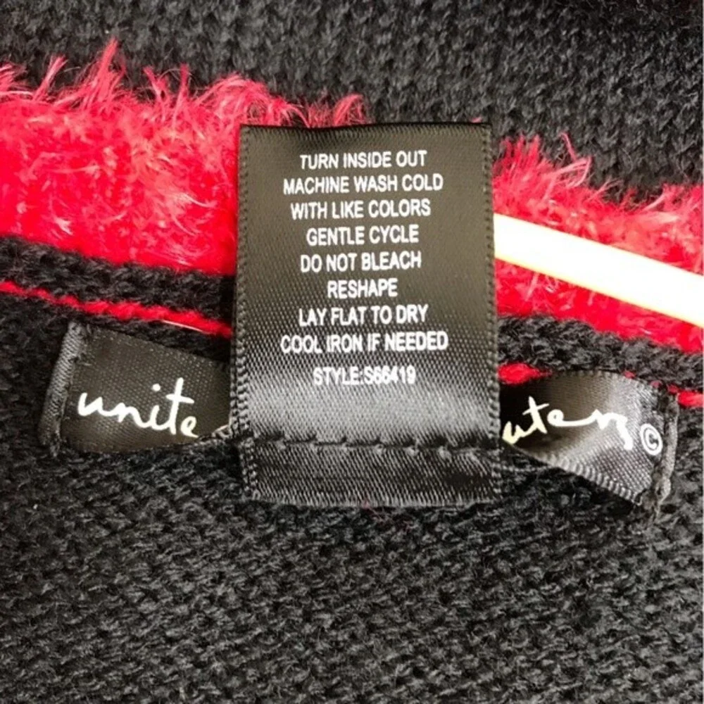 United States Sweaters All The Jingle Ladies Black Tunic Dress Womens Size Large